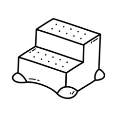 vector Coloring page with doodle  stand