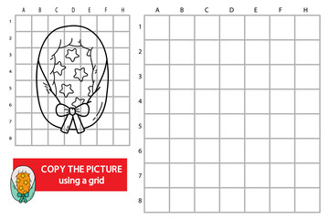 vector illustration of grid copy picture educational puzzle game with doodle carrier