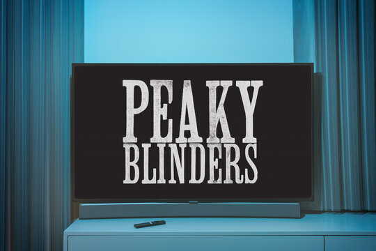 Peaky Blinders TV Show On BBC. Peaky Blinders On Television Screen.