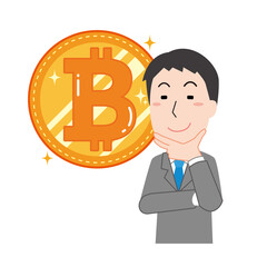 ビットコインが気になる男性