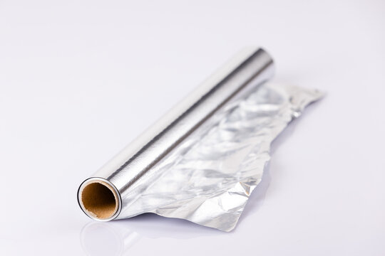 aluminum foil isolated on a white background