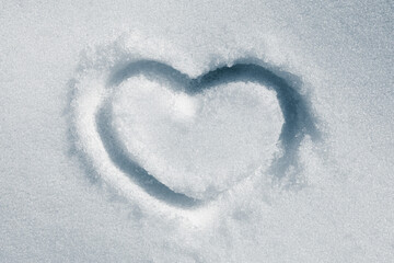 Frozen snow heart. I love winter time.