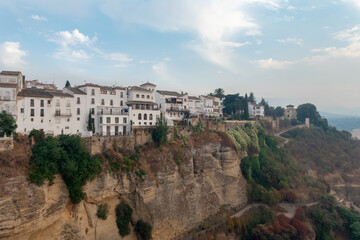 Fototapeta premium Ronda is located on a deep gorge where the river Tagus passes. Malaga. Andalusia. Spain. Europe. 