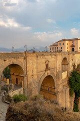 Fototapeta premium Ronda is located on a deep gorge where the river Tagus passes. Malaga. Andalusia. Spain. Europe. 