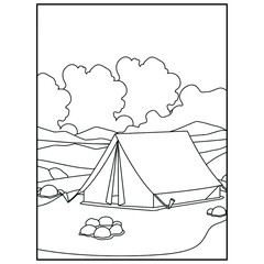 Printable Camping Coloring pages