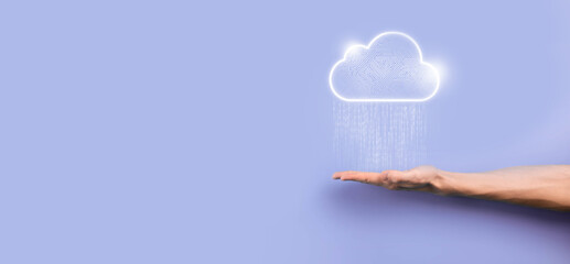 Cloud computing concept,cloud for transfer data.Cloud computing, big data center, future...