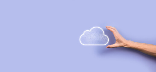 Cloud computing concept,cloud for transfer data.Cloud computing, big data center, future...