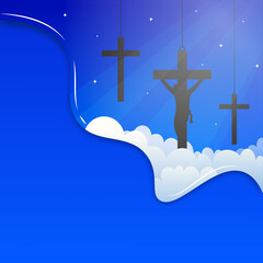 Ascension Day of jesus christ illustration background