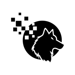 Wolf logo template vector icon design