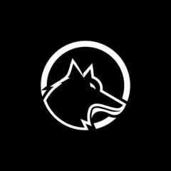 Wolf logo template vector icon design