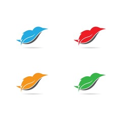 Bird logo template icon set