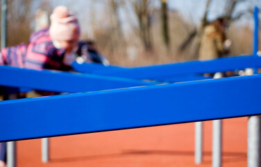 Playground for kids close up.