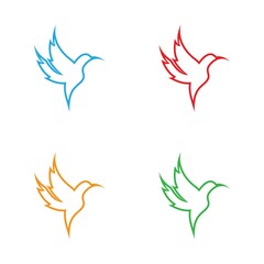 Fototapeta na wymiar Bird logo template icon set