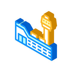 airport building isometric icon vector. airport building sign. isolated symbol illustration