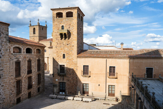 Panoramic view of Caceres, Extremadura, Spain. High quality photo