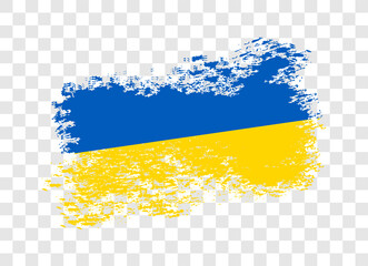 Patriotic Ukraine flag brush stroke effect background web site app UI design Grunge Flag of Ukraine