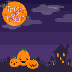 A Vector of Cute and Simple Halloween Background