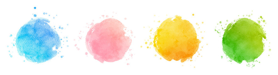 watercolor vector circles  background for title and logo © Kbiscuit