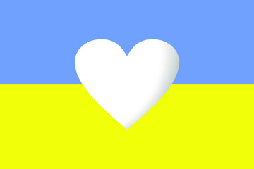 heart with flag Ukraine