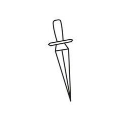 Doodle outline blade icon.