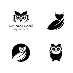 Owl logo template vector icon set
