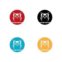 Owl logo template vector icon set