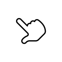 Hand click icon. Clicking symbol. Finger pointer vector design.