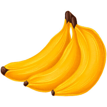three yellow bananas fruit taste food for monkeys