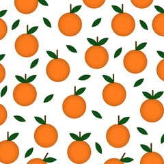 Background with oranges and leaves