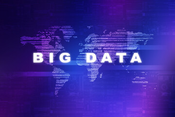 2d illustration abstract Big data 
