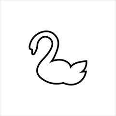 swan icon vector illustration symbol