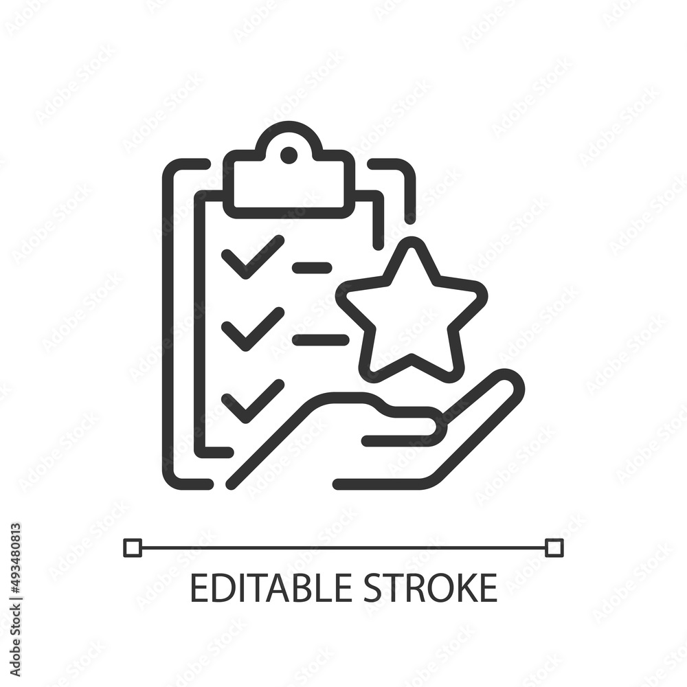 Aufkleber task bonus pixel perfect linear icon. awards points for completing action. incentive wage payment. t
