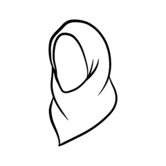 Hijab Icon Graphic Design Illustration Vector
