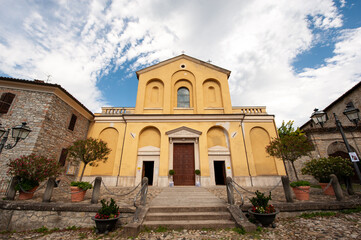 Fototapeta na wymiar March 2022, Church of Calestano, province of Parma, Italy