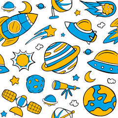 Space Seamless Pattern