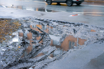 ruined asphalt needs repair
