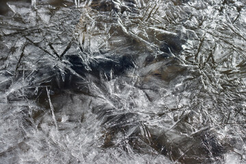 Lód rzeka tło tekstura - obrazy, fototapety, plakaty