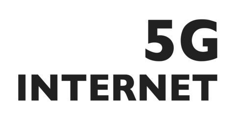 Abstract illustration with 5g internet. Wireless mobile telecommunication service concept.