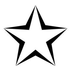 Star Abstract Flat Icon Isolated On White Background