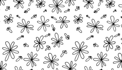 Hand drawn flower, doodle icon illustration, chamomile icon