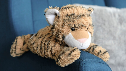 Bouillotte naturelle doudou tigre en peluche © G. Loisirs Photo 41