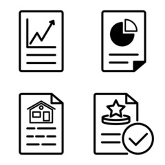 Docs1-2 Flat Icon Set Isolated On White Background