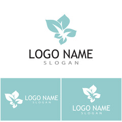 Mint leaves flat vector color icon template illustration design