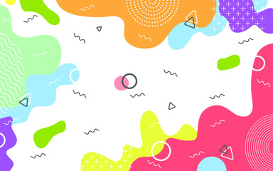 Abstract fun color pattern cartoon texture for doodle geometric background. colorful geometric background. illustration vector 10 eps.