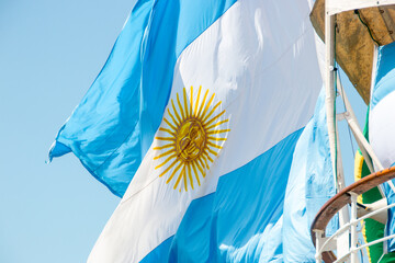 flag of argentina outdoors in Rio de Janeiro.