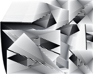 Abstract halftone lines background, geometric dynamic pattern, vector modern design texture.