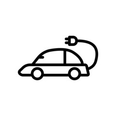 Electric car icon. line icon style. suitable for Renewable energy icon. simple design editable. Design template vector