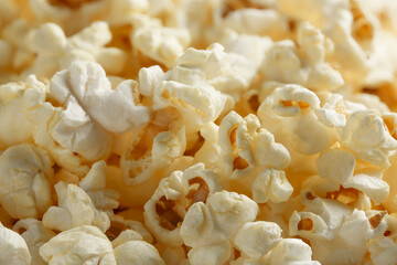 close up of freshly cooked pop corn 