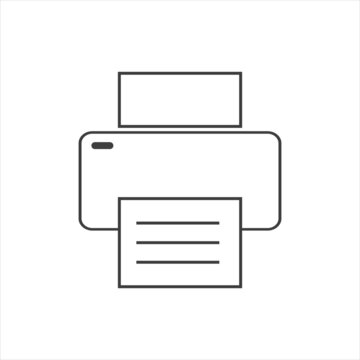 Printer icon on a white background. flat style image