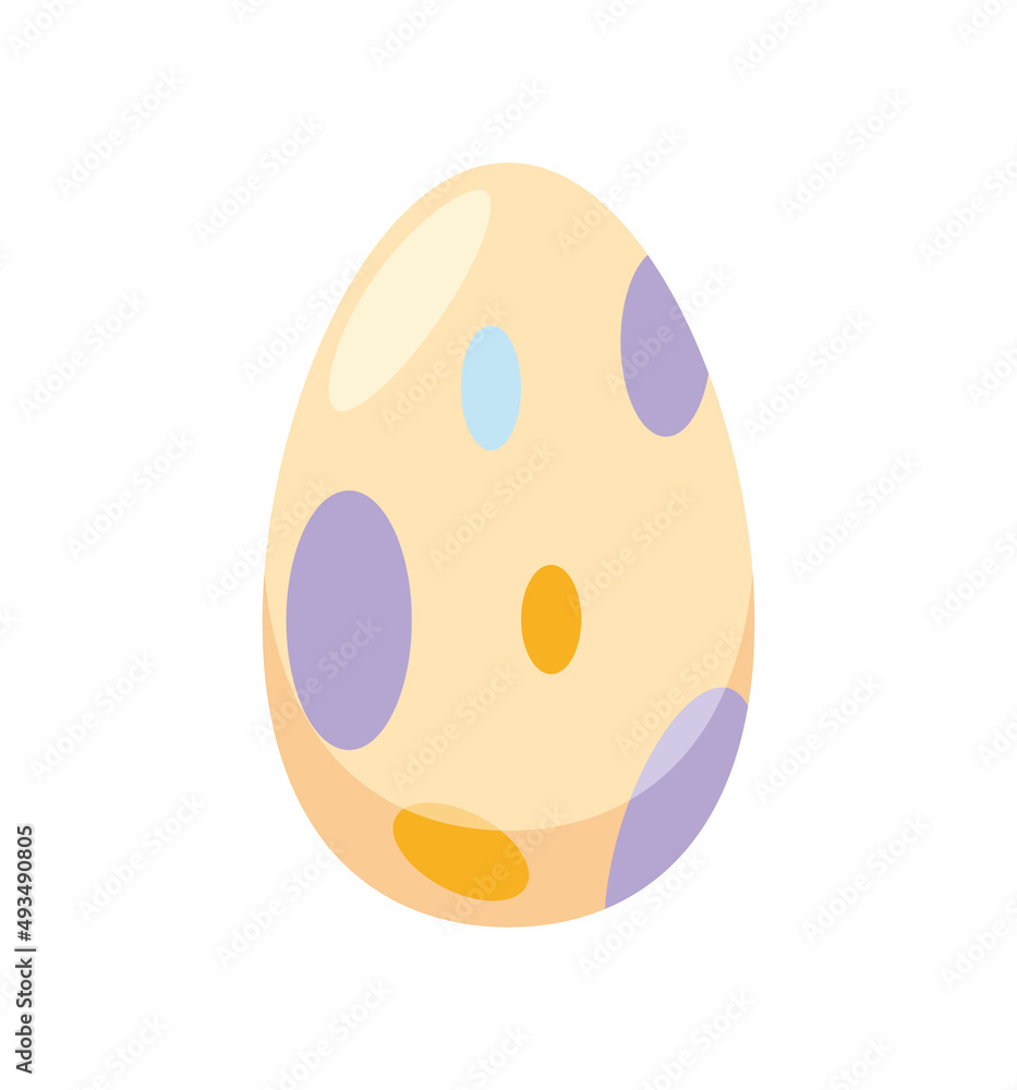 Sticker easter egg with spots